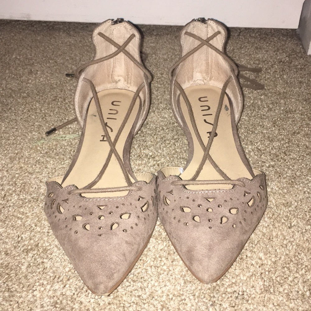Lace up flats